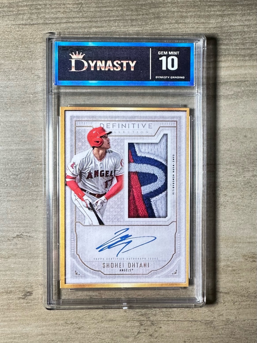 Shohei Ohtani Signed 2021 Topps Definitive #TTY-17 Patch Gem Mint 10 Novelty Car